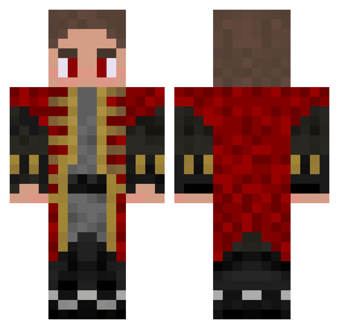 INFINITI010 Minecraft skin, front and back view