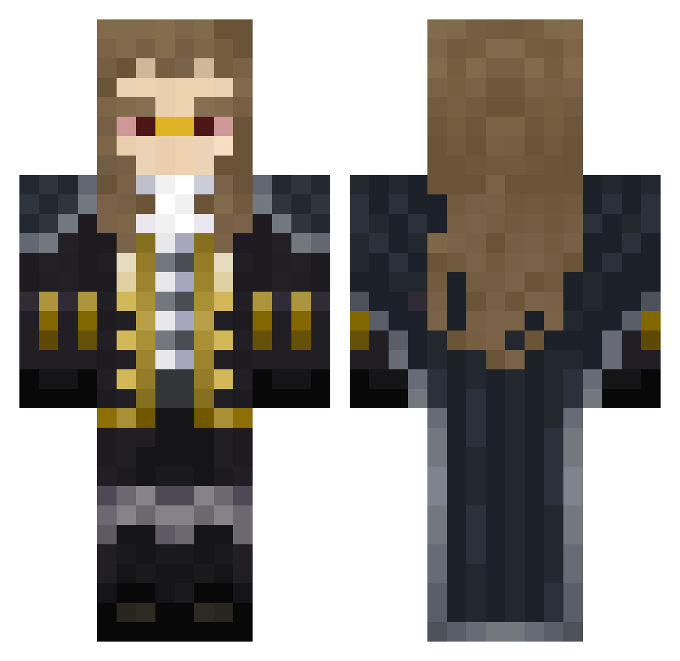 sezzce Minecraft skin, front and back view