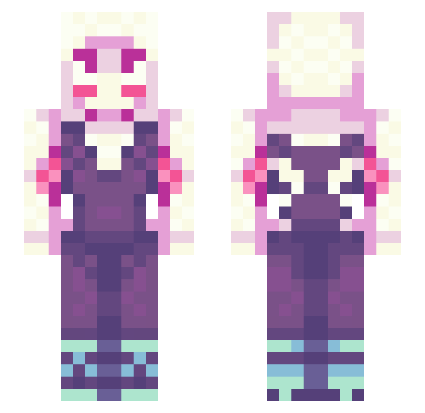 holaqtalowo Minecraft skin, front and back view