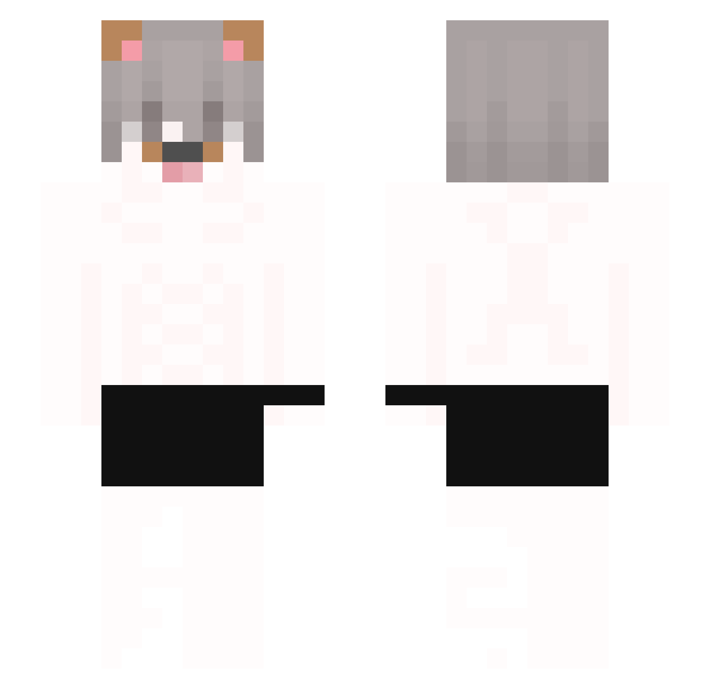 ElioM09 Minecraft skin, front and back view