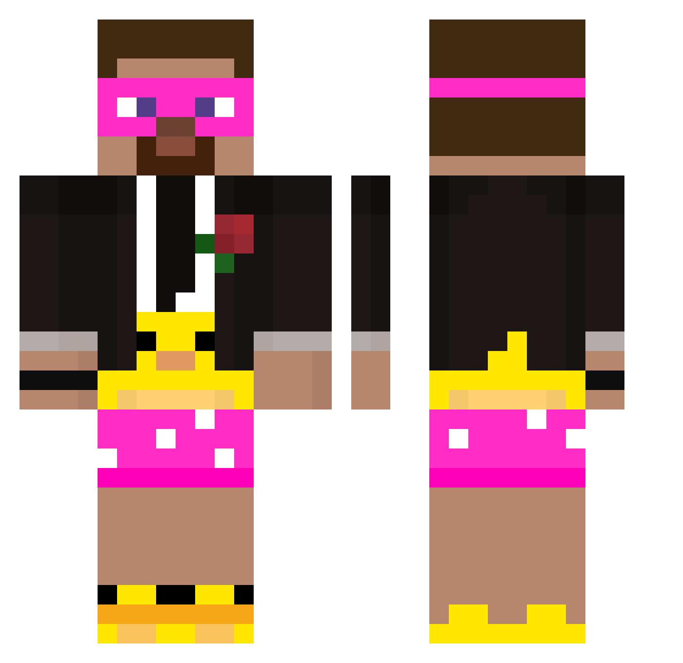 _Sneakyy Minecraft skin, front and back view