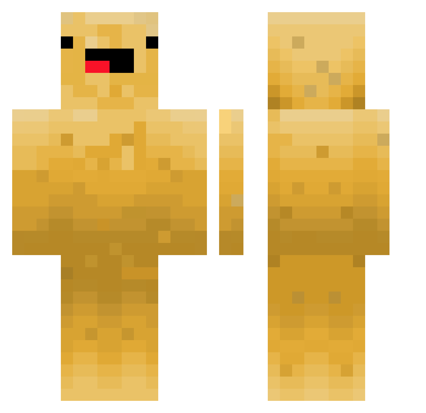Littenismyfriend Minecraft skin, front and back view