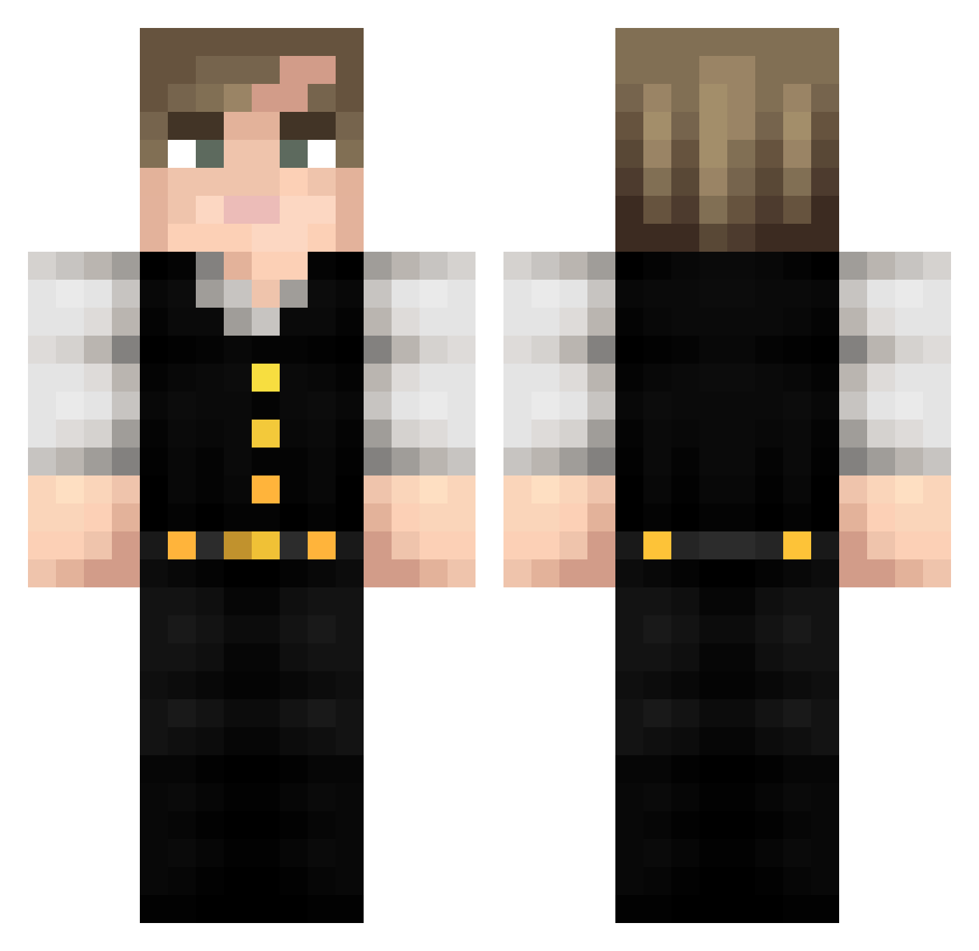 DraconicGamingX Minecraft skin, front and back view