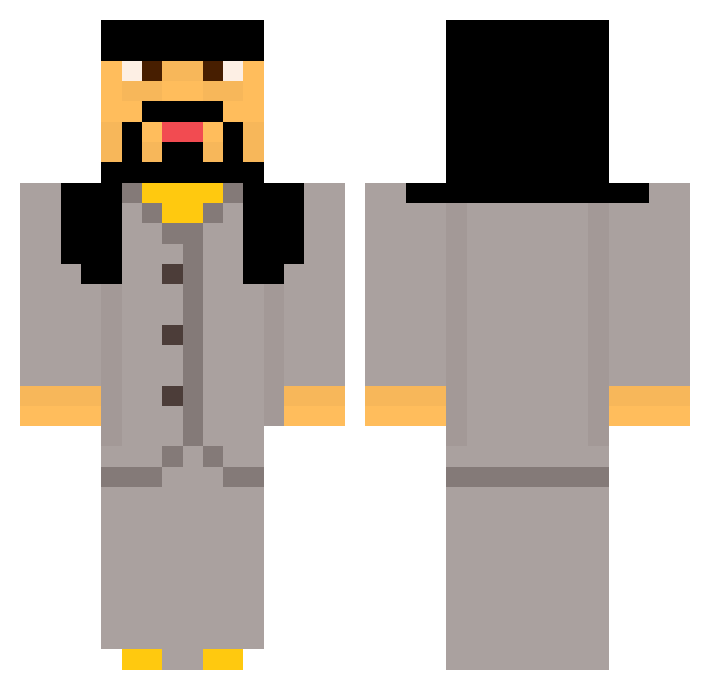 schwan_yeah Minecraft skin, front and back view