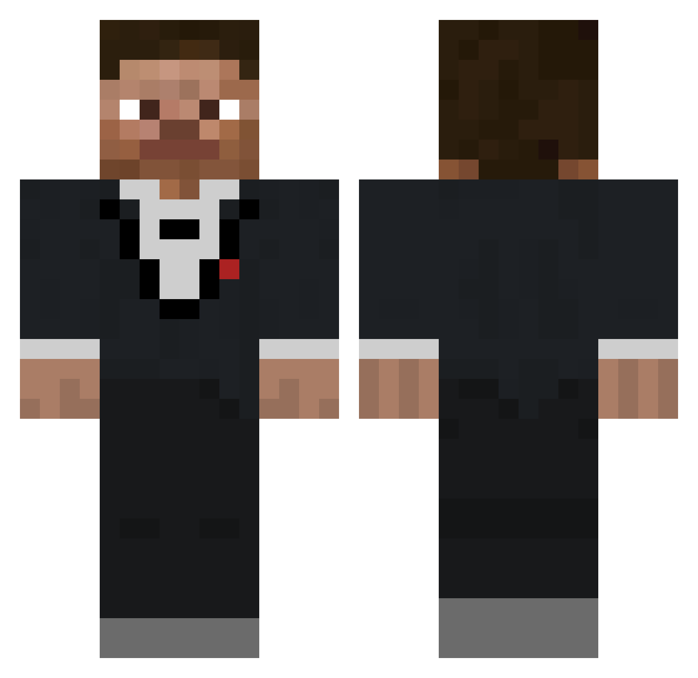 MexicanHammer Minecraft skin, front and back view