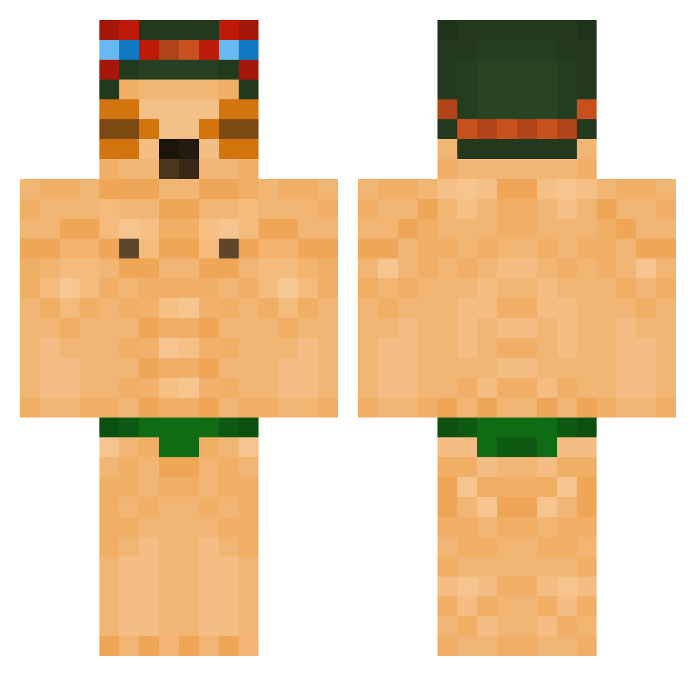 Ezteyh Minecraft skin, front and back view