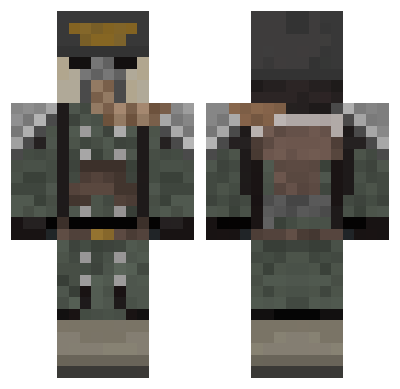 Tijojo1998 Minecraft skin, front and back view