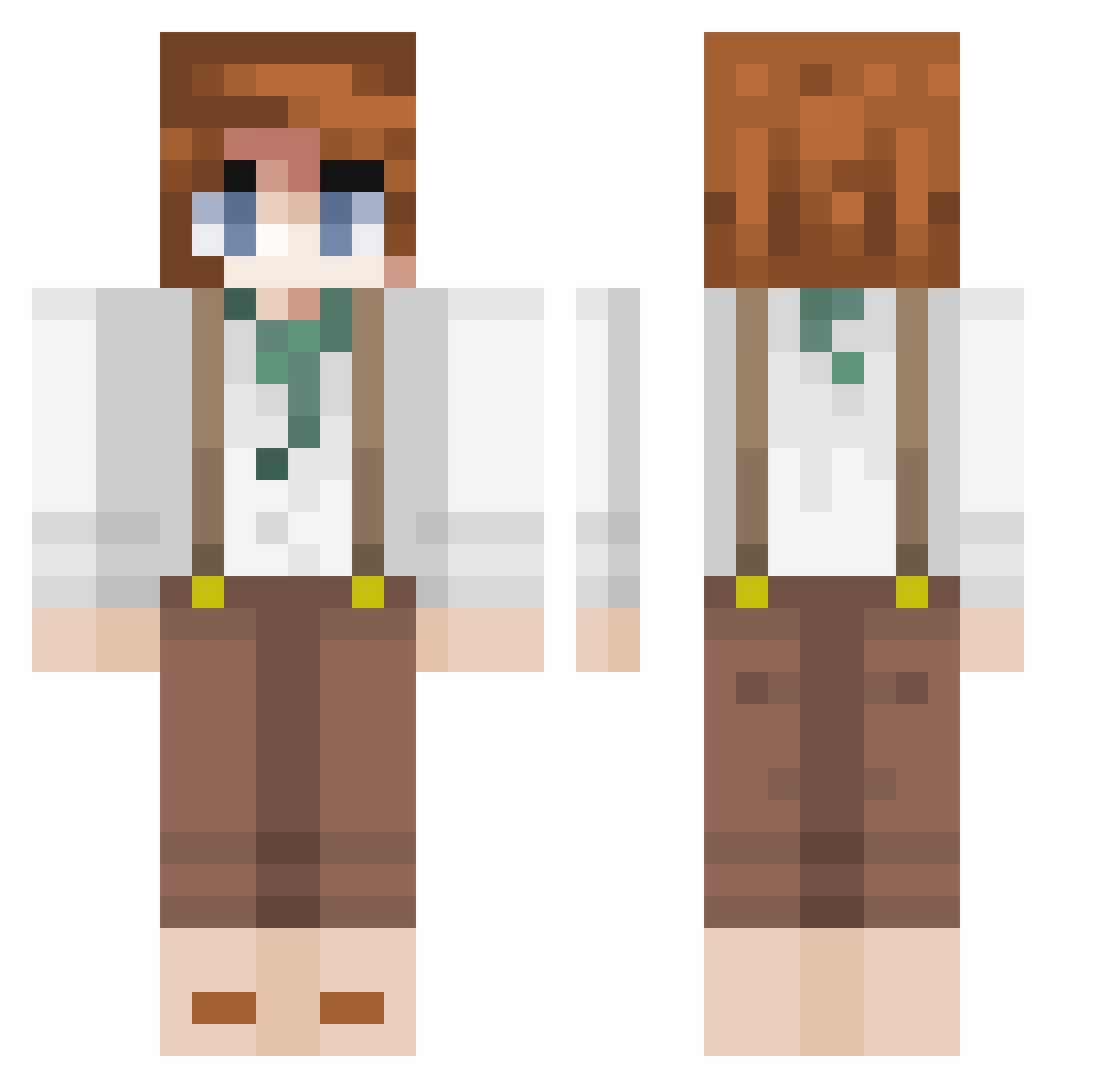 Sorajin Minecraft skin, front and back view