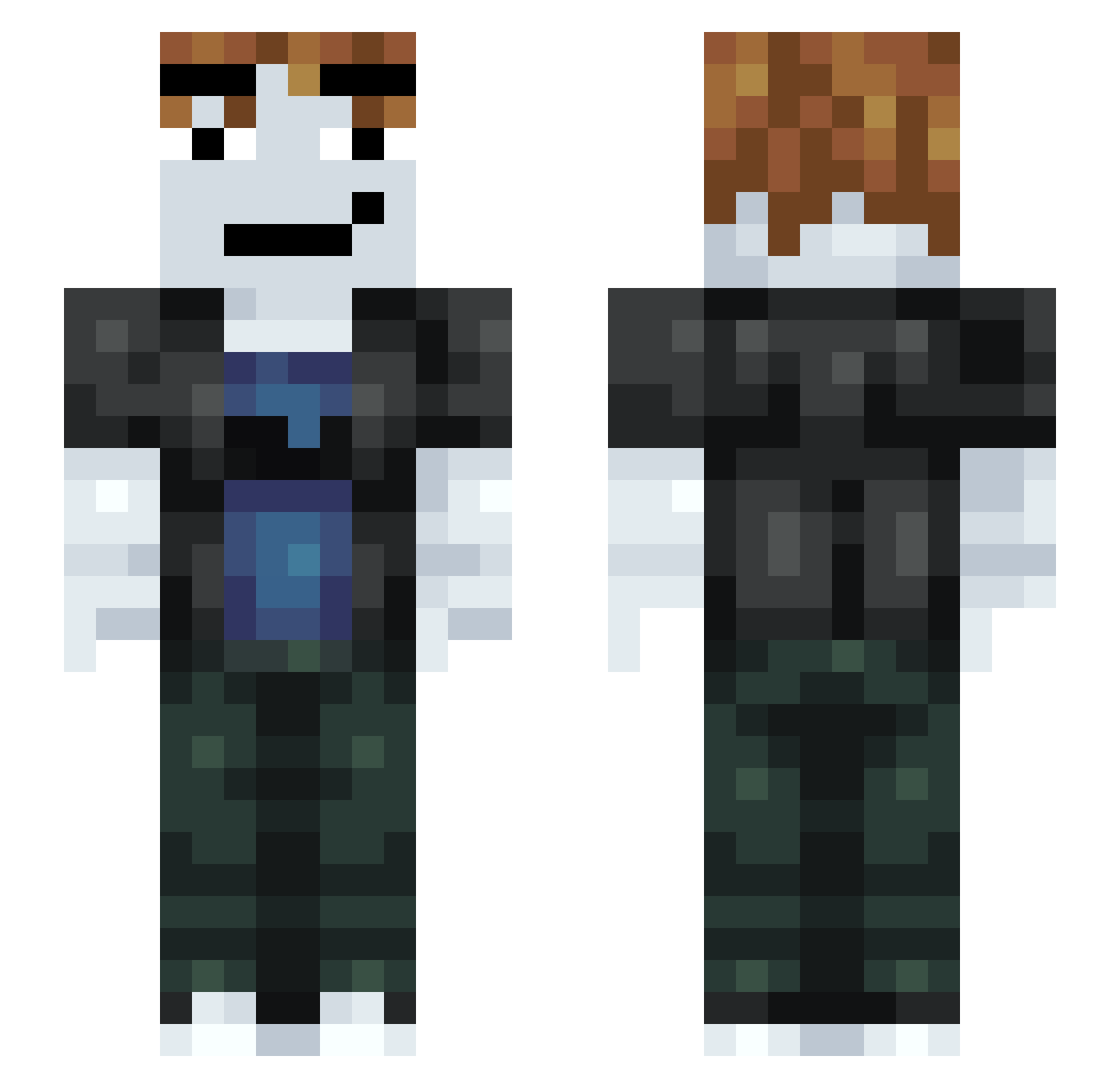 XIIILG Minecraft skin, front and back view