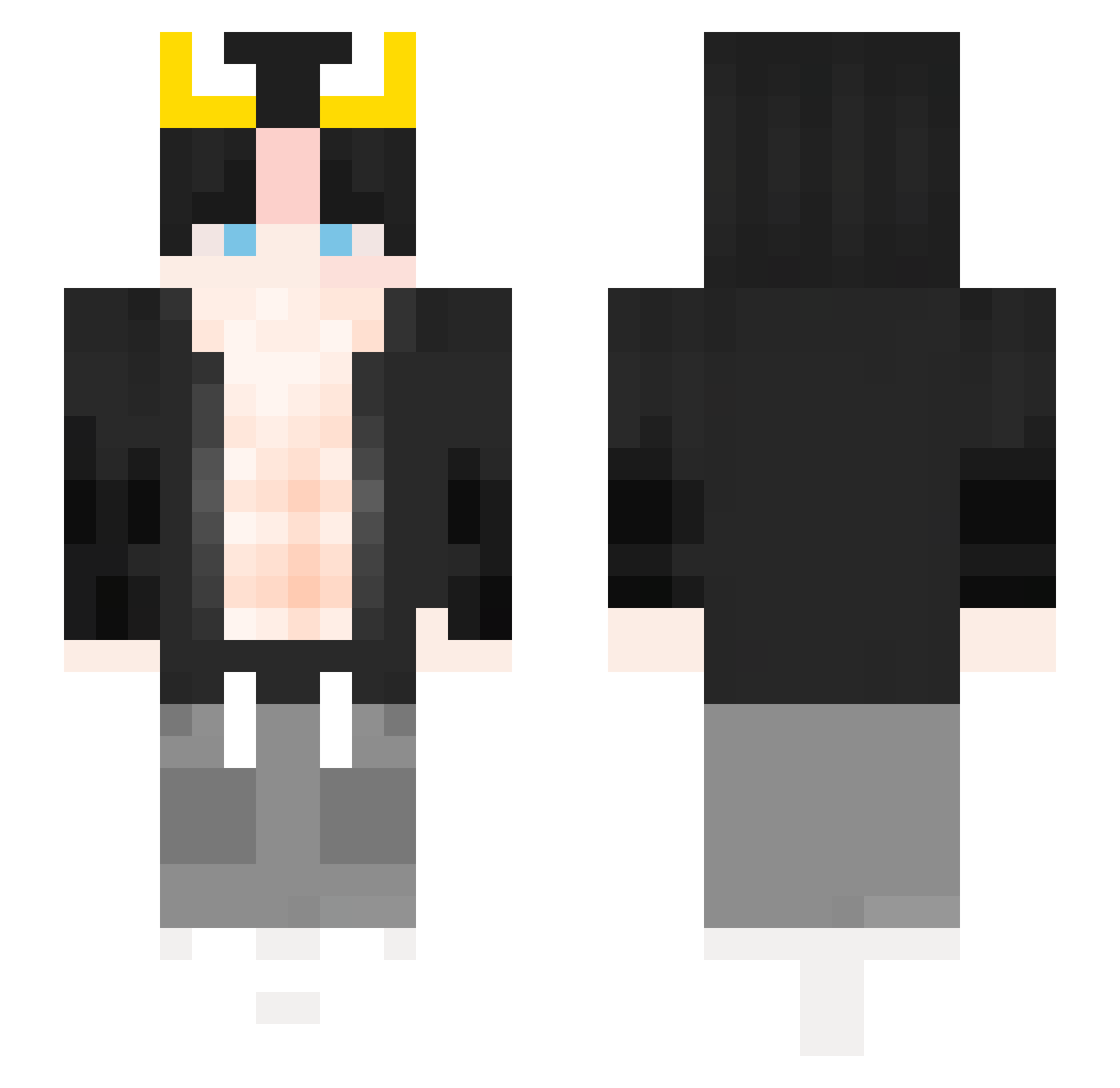 BhanTW Minecraft skin, front and back view