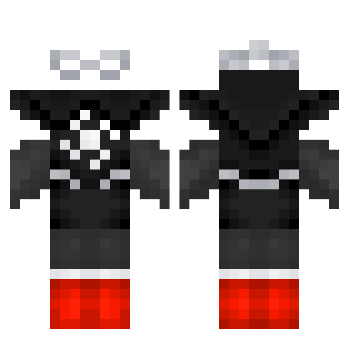 tenthBlight Minecraft skin, front and back view