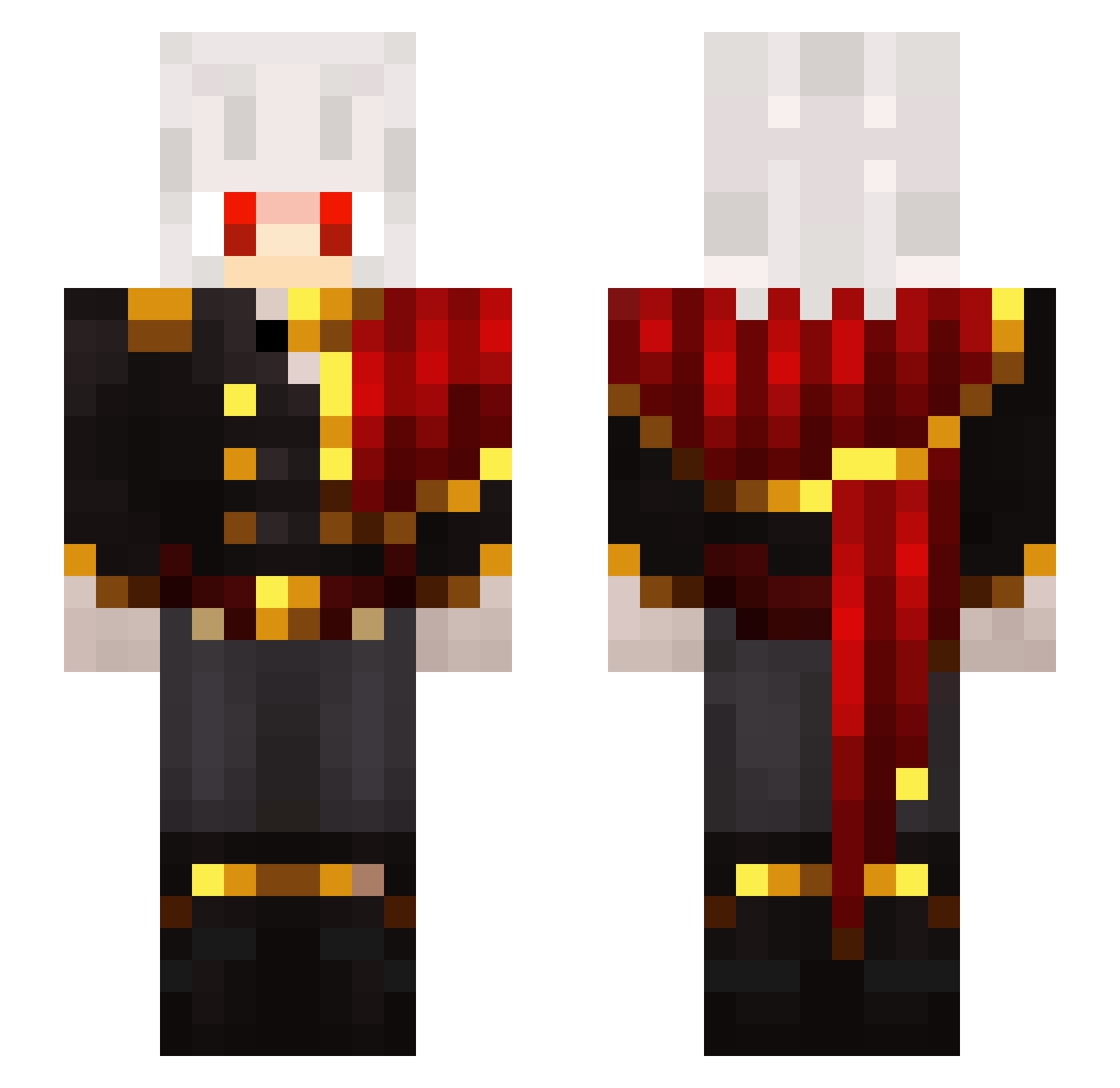 ghostiscoole Minecraft skin, front and back view