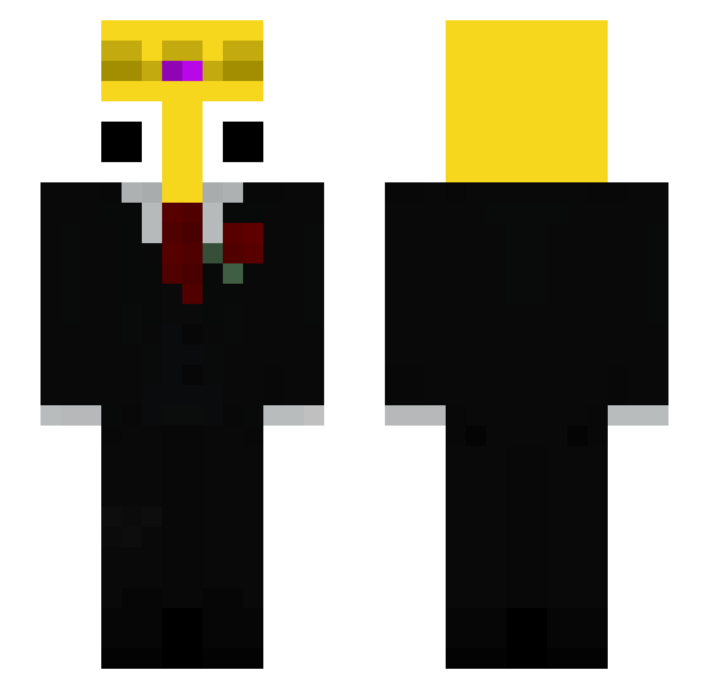Title_Light Minecraft skin, front and back view