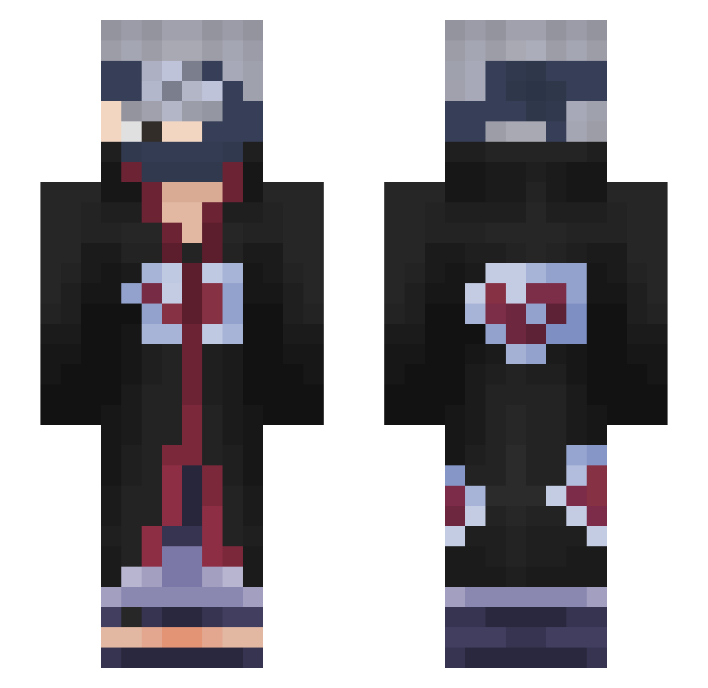 EmOwO_ Minecraft skin, front and back view