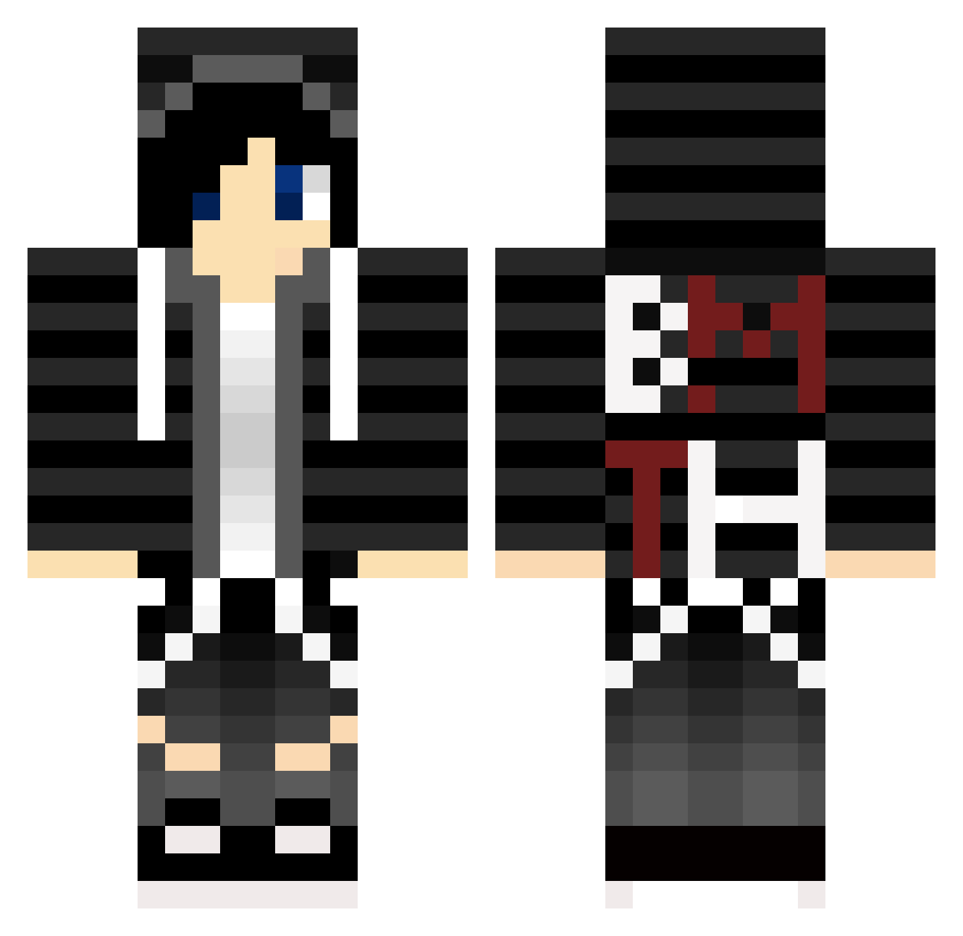 HagnestaHill Minecraft skin, front and back view