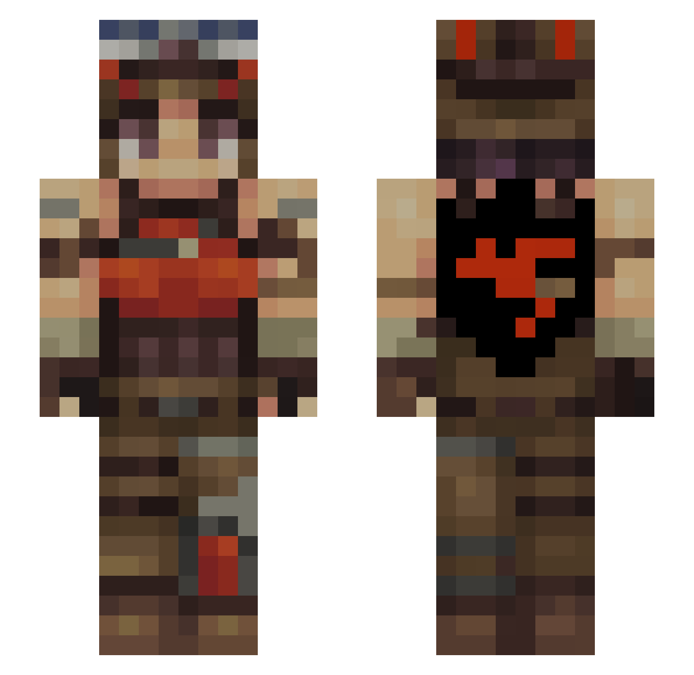 makii00_ Minecraft skin, front and back view