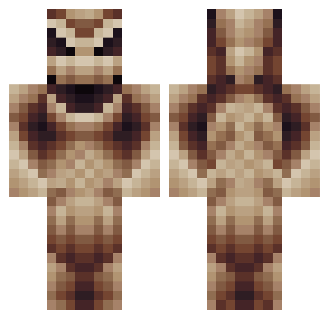 Boogie_Man4209 Minecraft skin, front and back view
