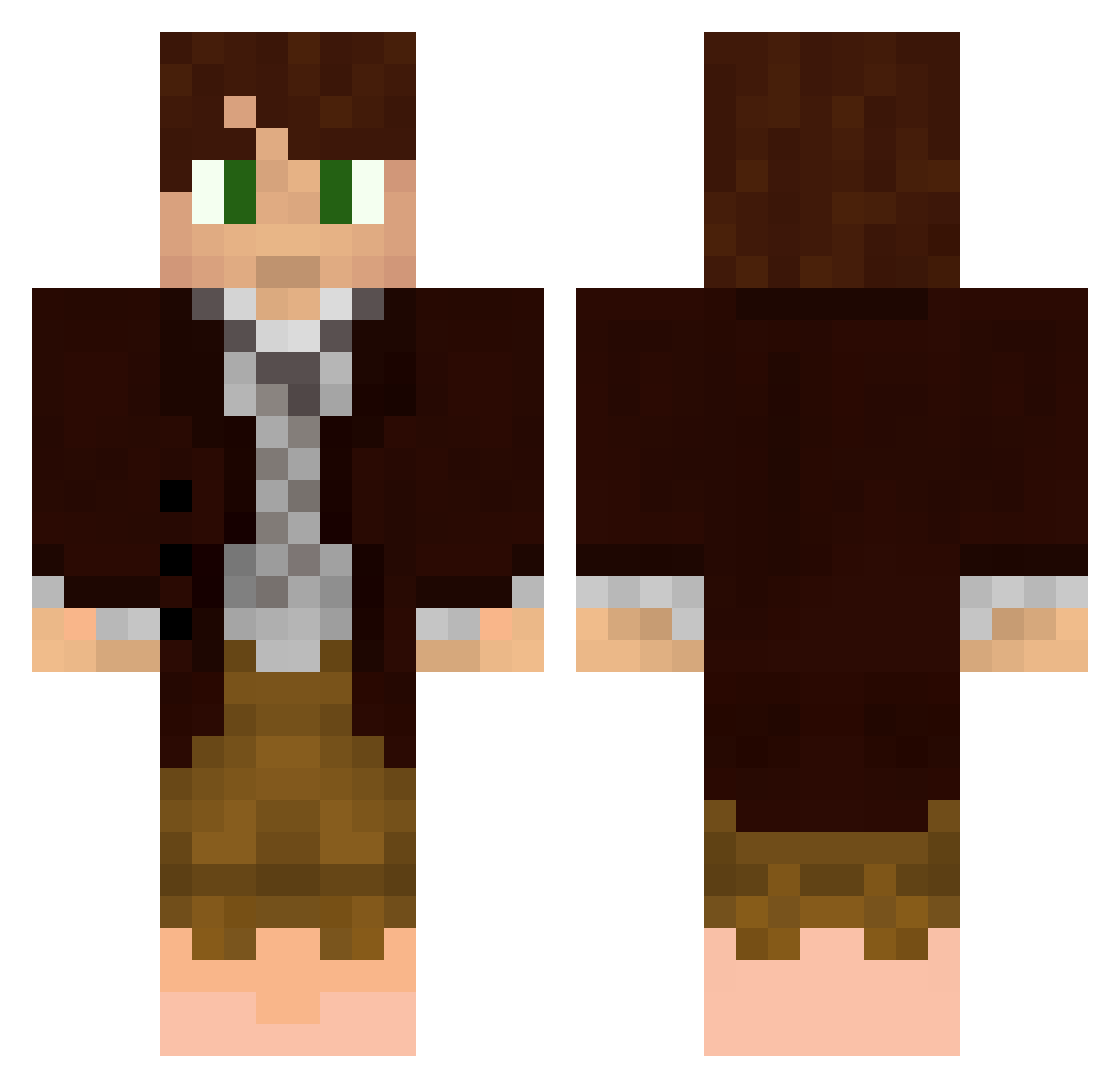 RijksDaalder Minecraft skin, front and back view