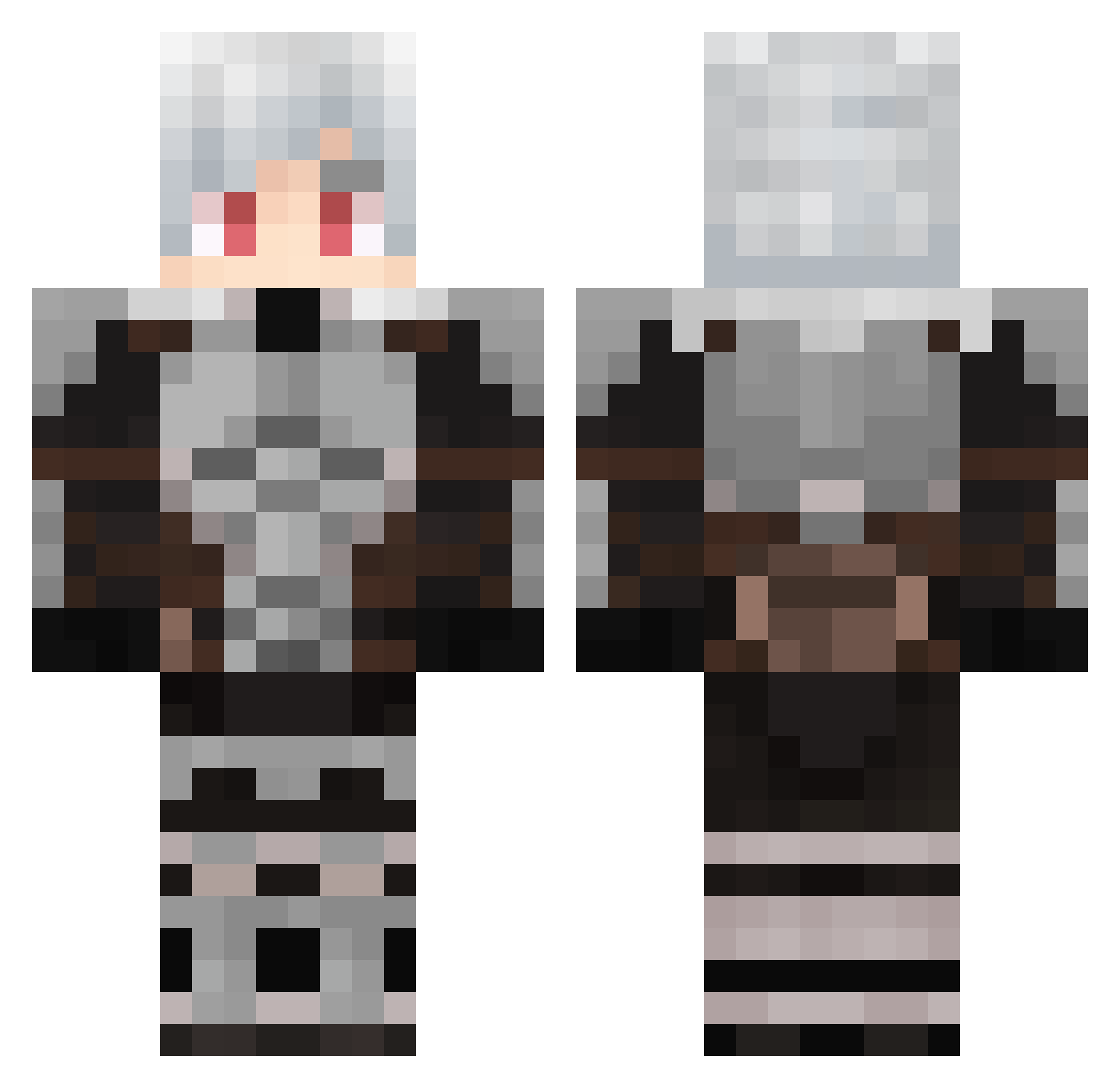 Becerritaa Minecraft skin, front and back view