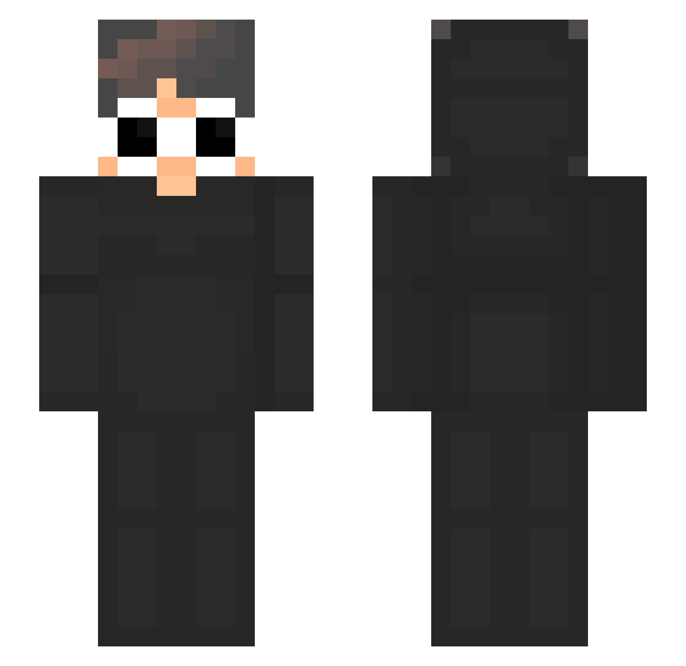Boazexe Minecraft skin, front and back view