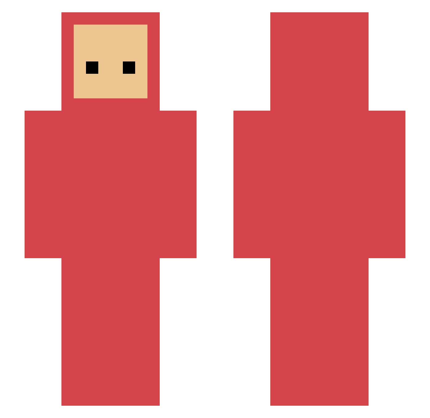 weakethsauce Minecraft skin, front and back view
