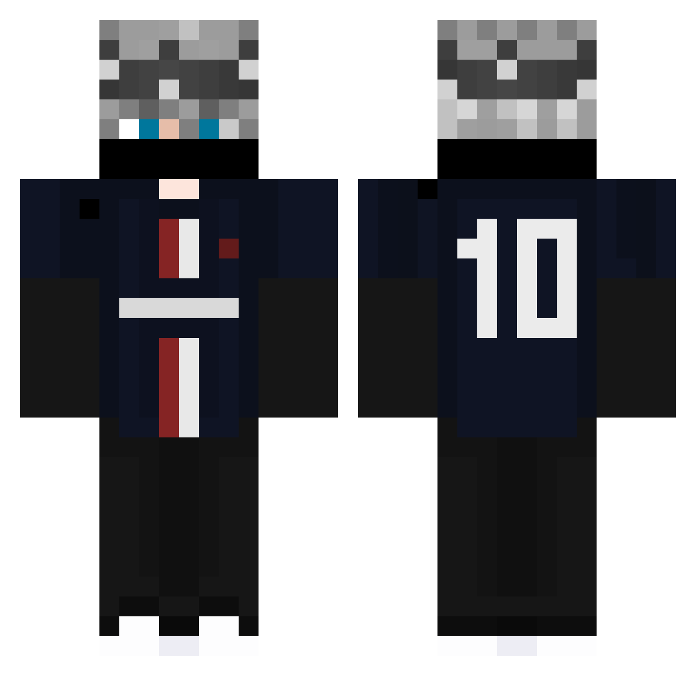 zzzfruit Minecraft skin, front and back view