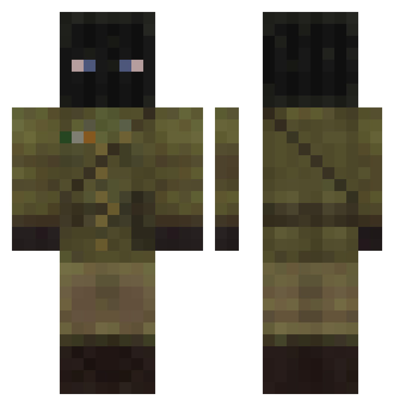 FAZ0R2229 Minecraft skin, front and back view