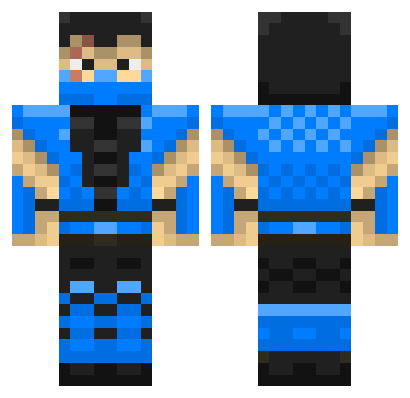 counterpart Minecraft skin, front and back view