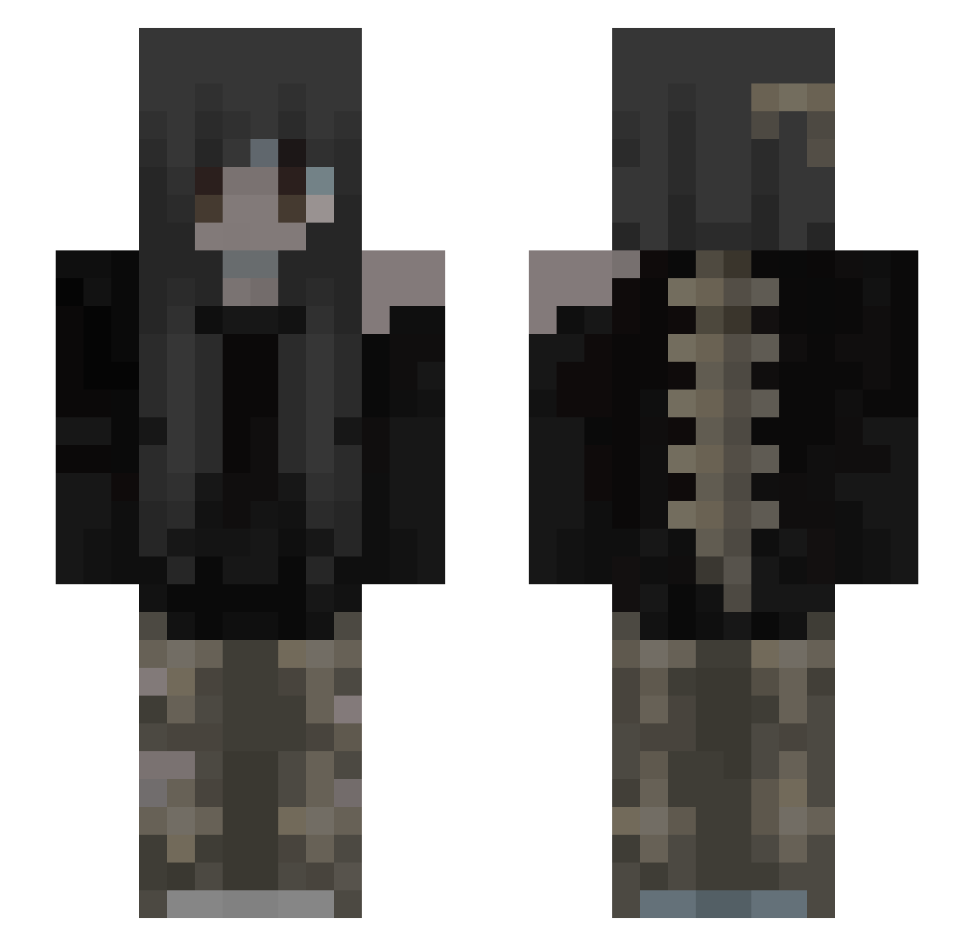 lDinoo Minecraft skin, front and back view