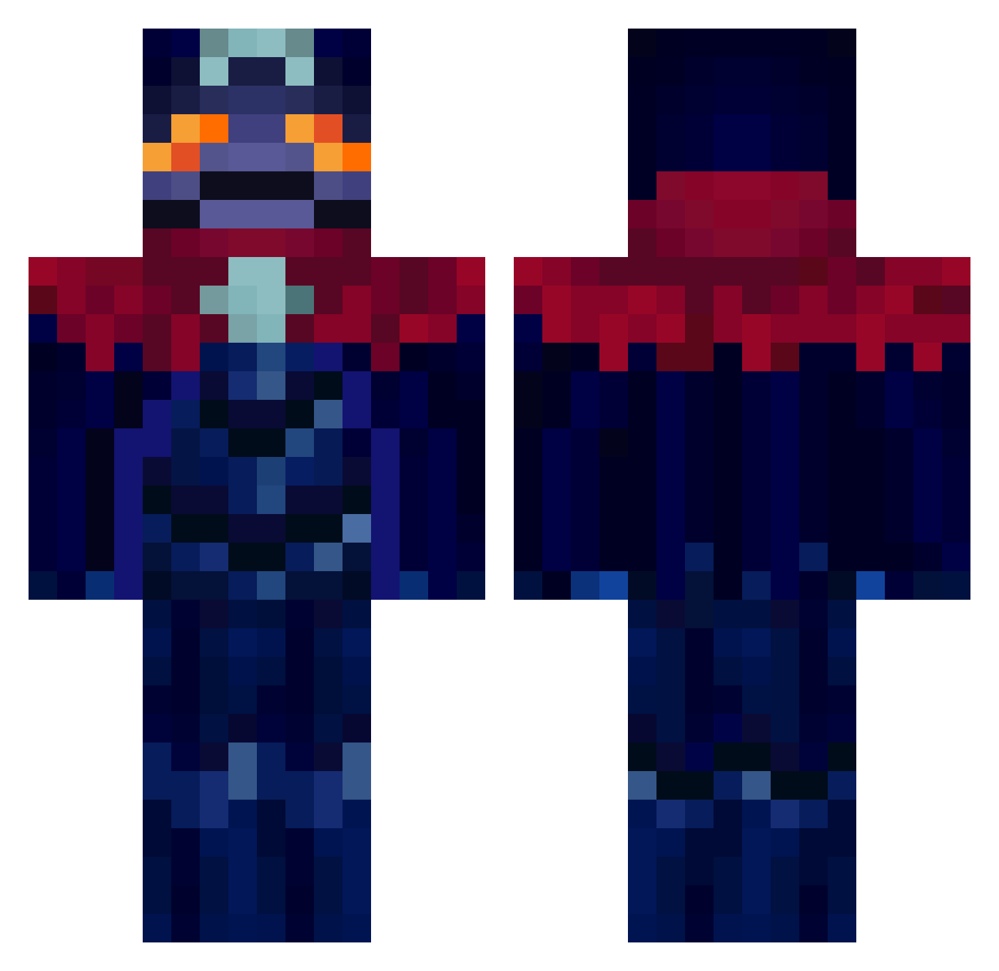 MAGG0T_JUIC3 Minecraft skin, front and back view