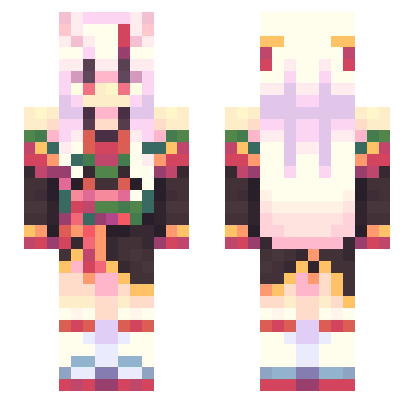 OzekiStyle Minecraft skin, front and back view