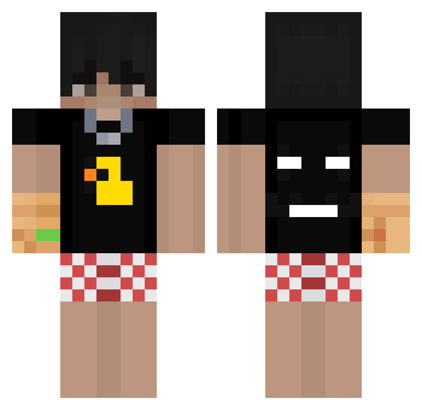 Marinos_ Minecraft skin, front and back view