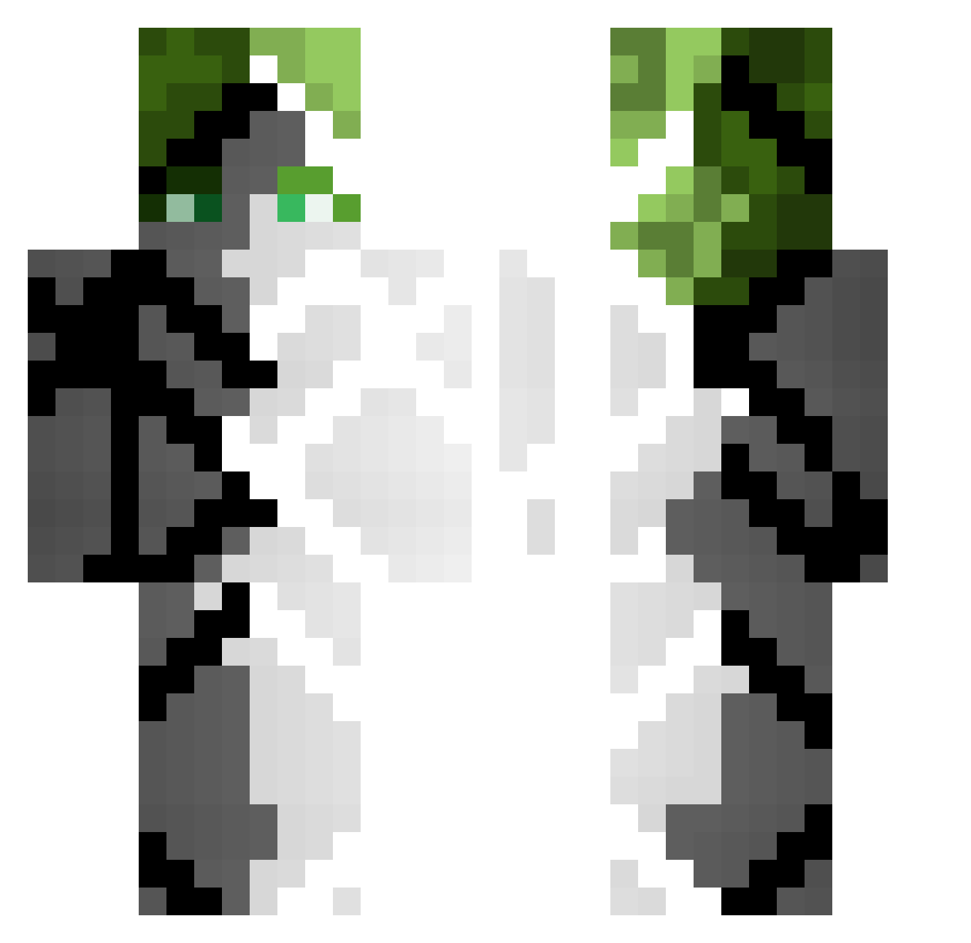 VoidShadow16 Minecraft skin, front and back view