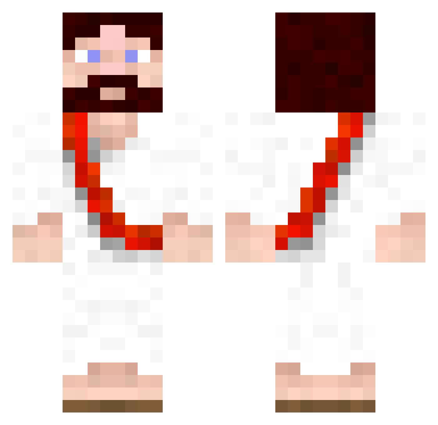 Teossssss Minecraft skin, front and back view