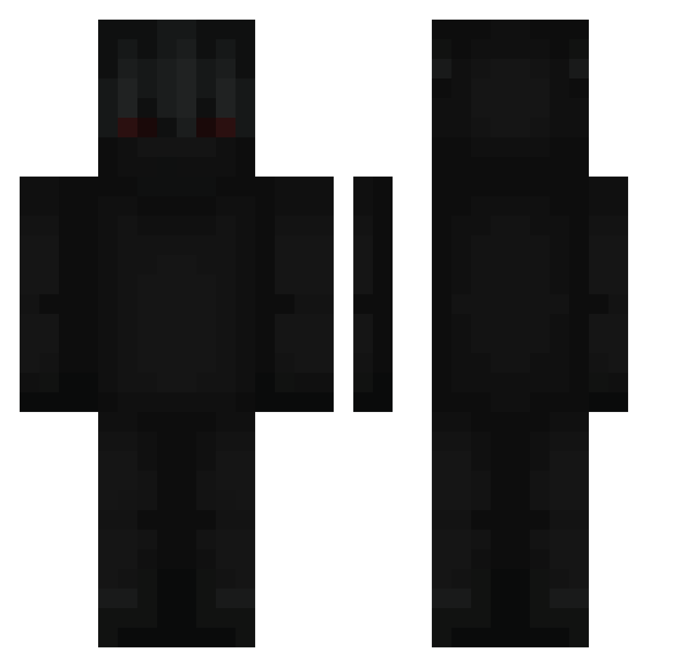 xSadBoys Minecraft skin, front and back view