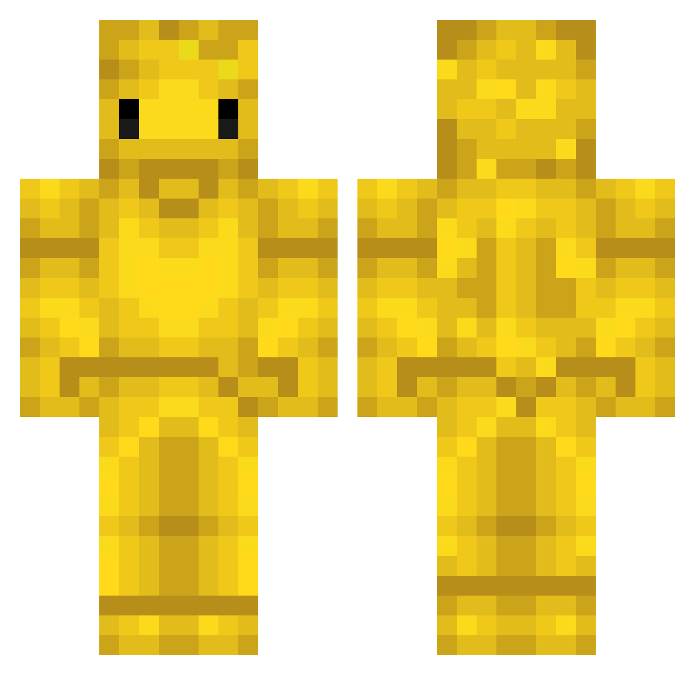 hipercentro Minecraft skin, front and back view