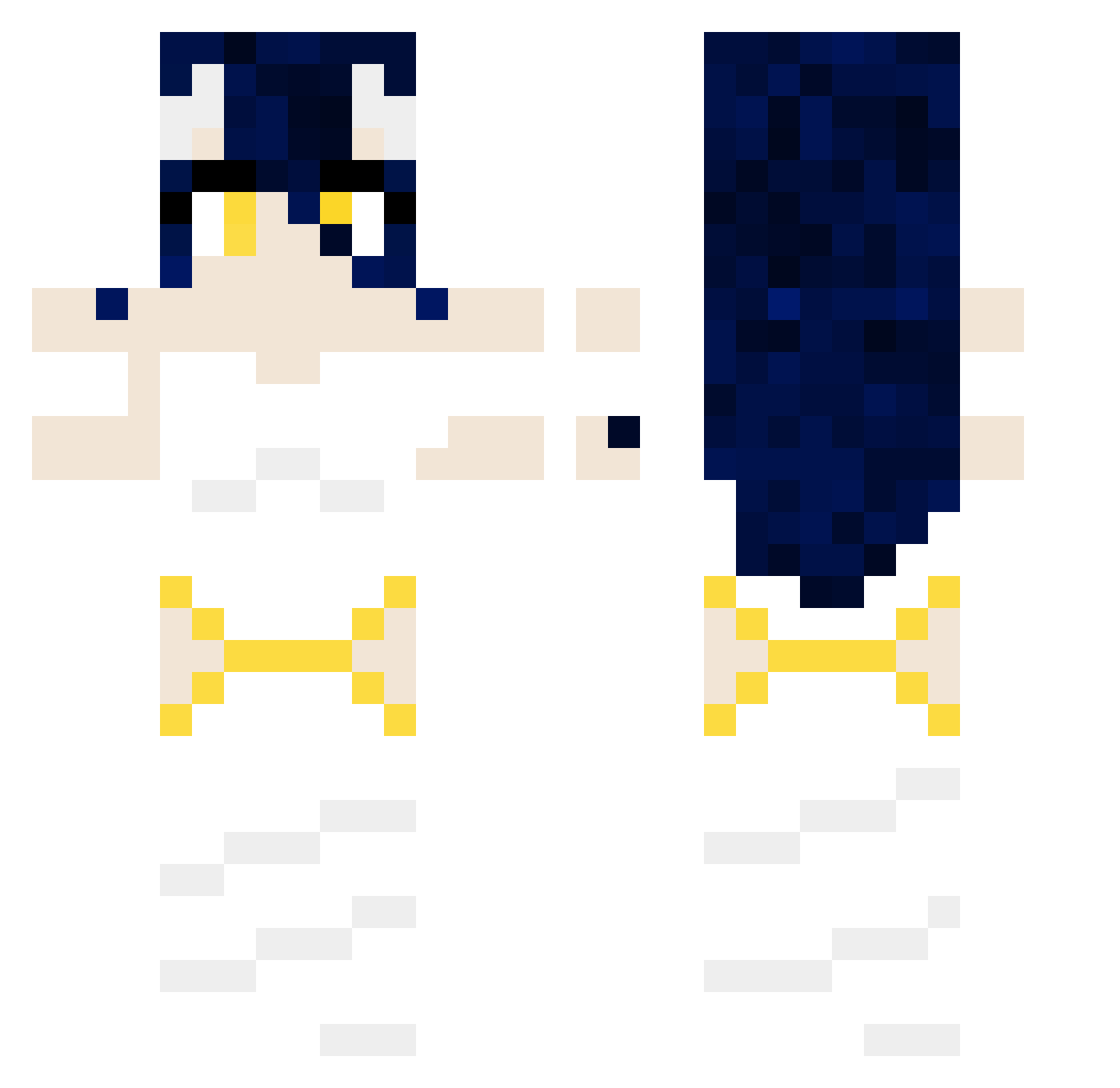 Scream_Aci Minecraft skin, front and back view