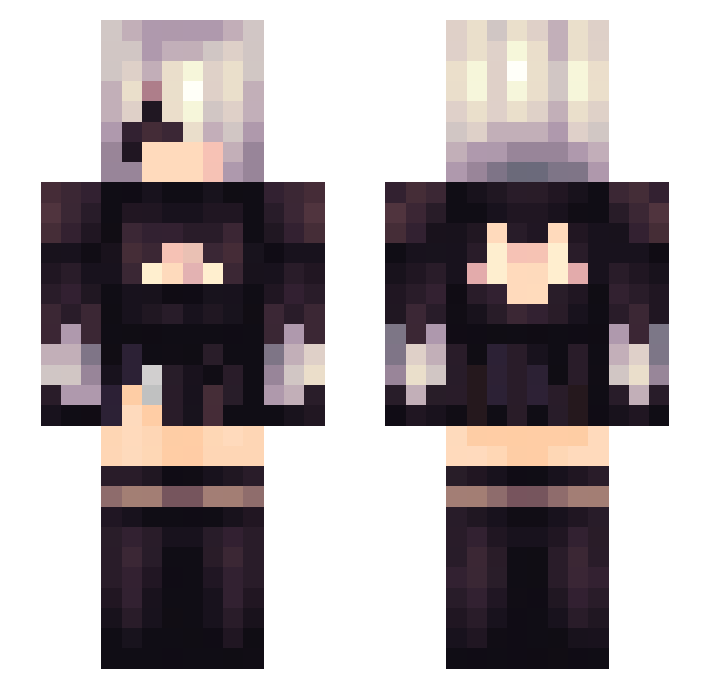 0RI9IN Minecraft skin, front and back view