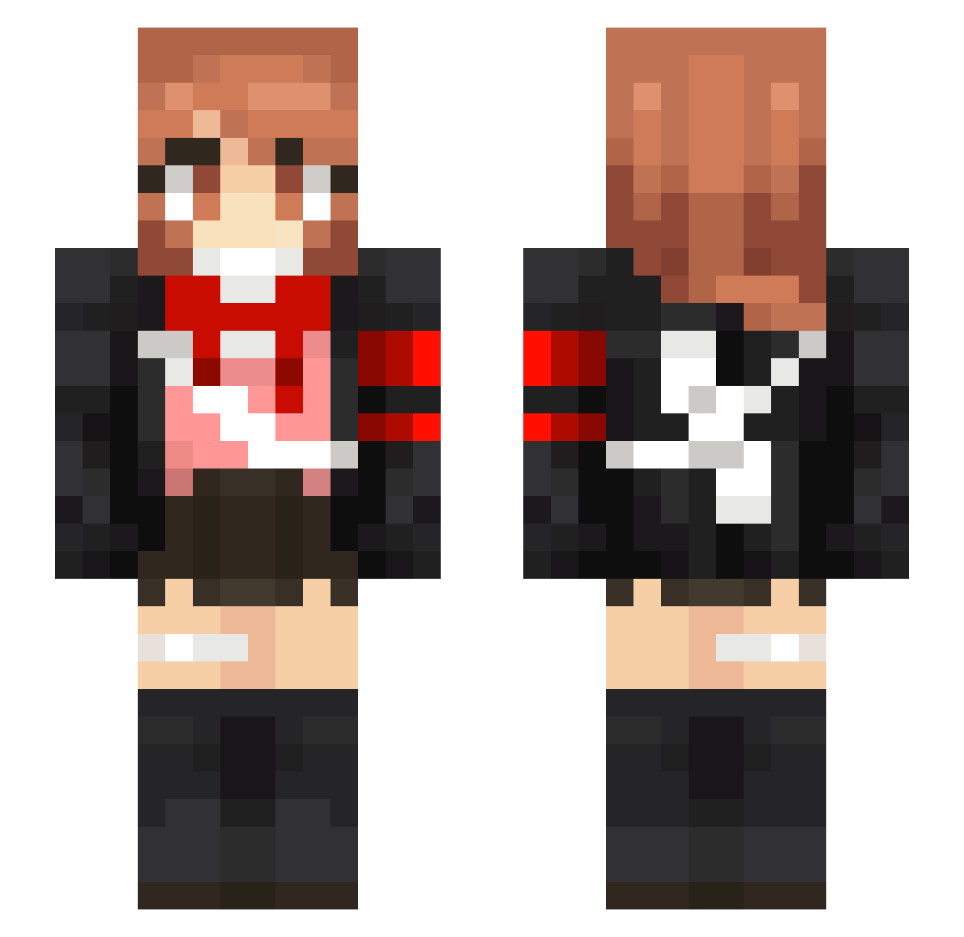 InfiniteZX_ Minecraft skin, front and back view