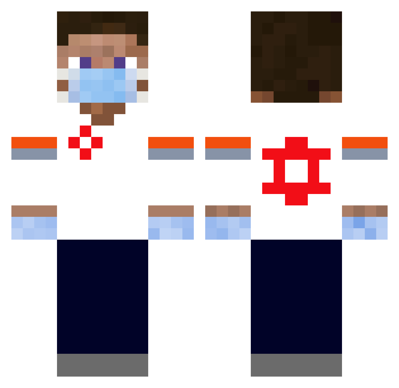 lironsarusi11 Minecraft skin, front and back view