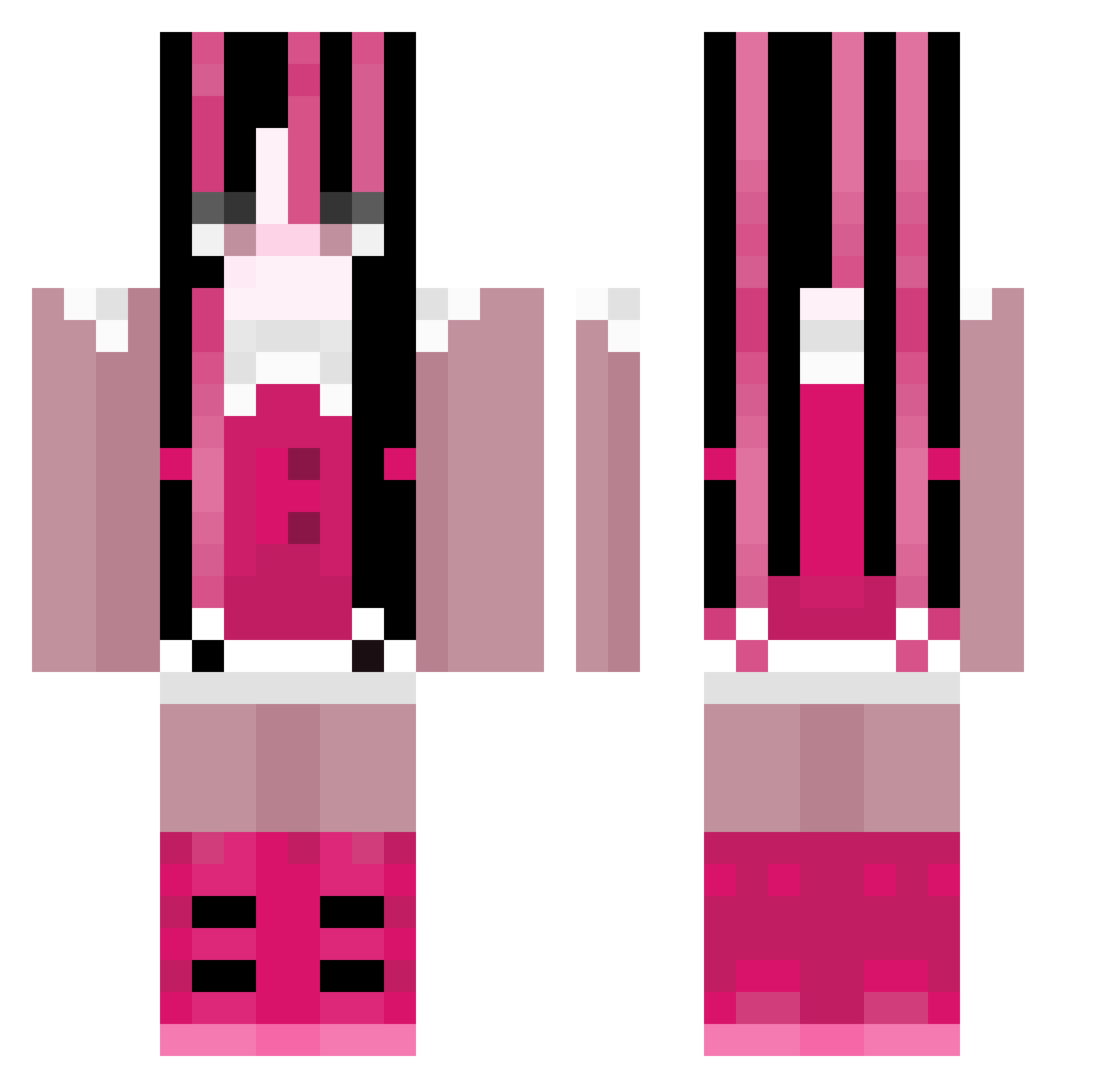Marinewsea Minecraft skin, front and back view