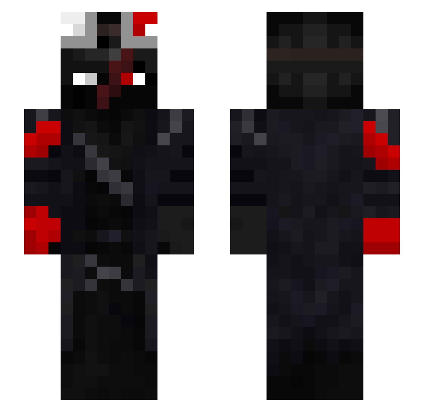 Recraftile Minecraft skin, front and back view