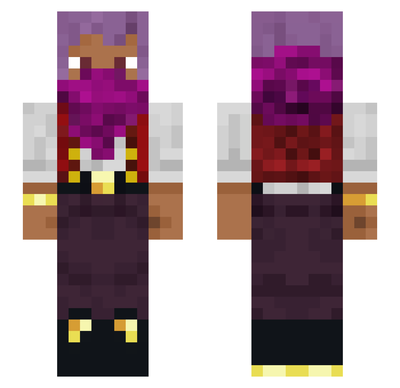 utai Minecraft skin, front and back view