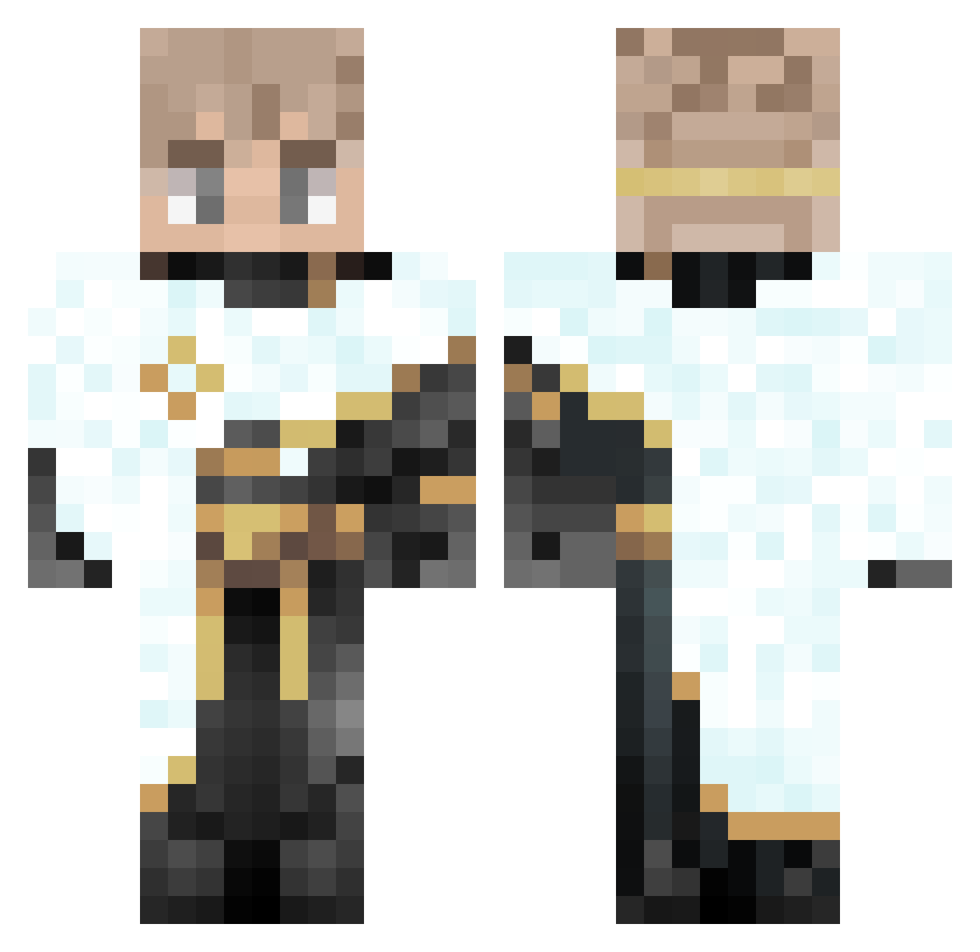 tjyt1647 Minecraft skin, front and back view