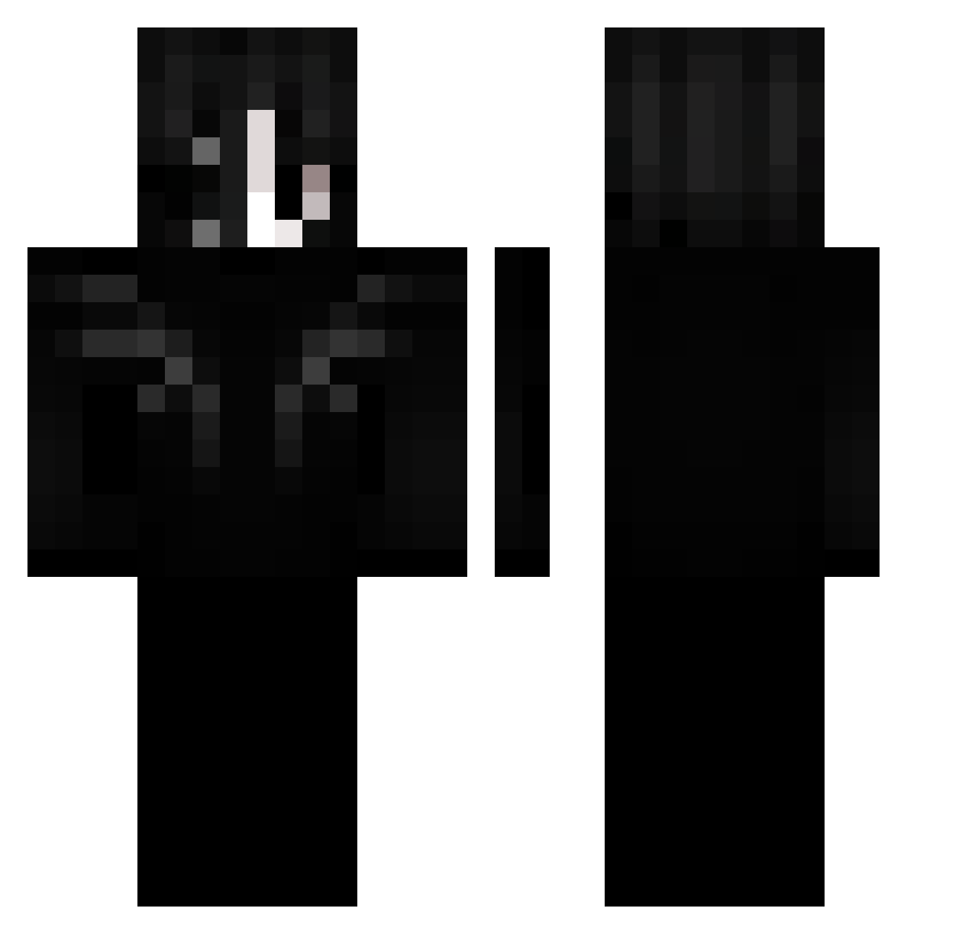 Cazooh Minecraft skin, front and back view