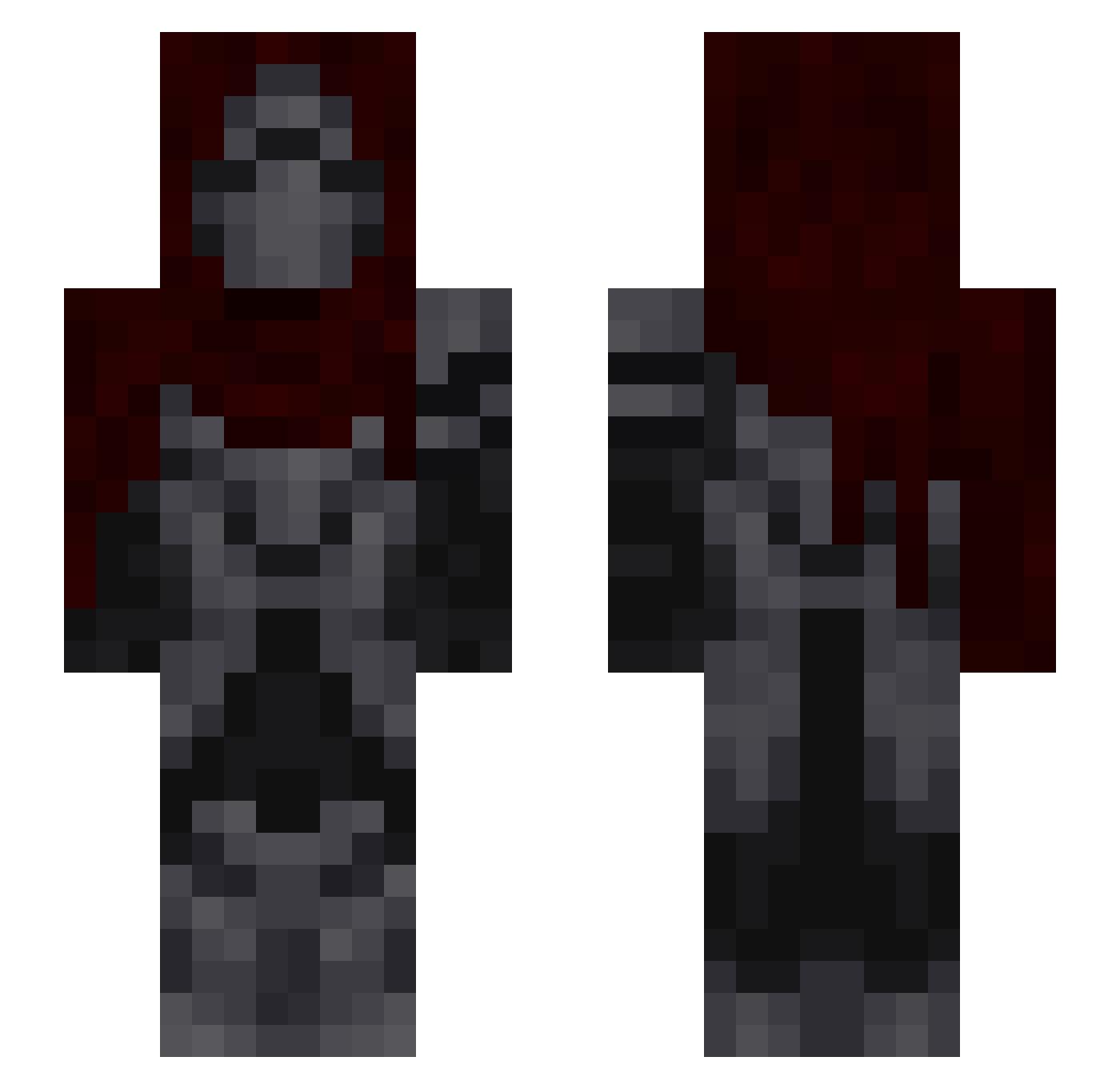 ChillingChunk Minecraft skin, front and back view
