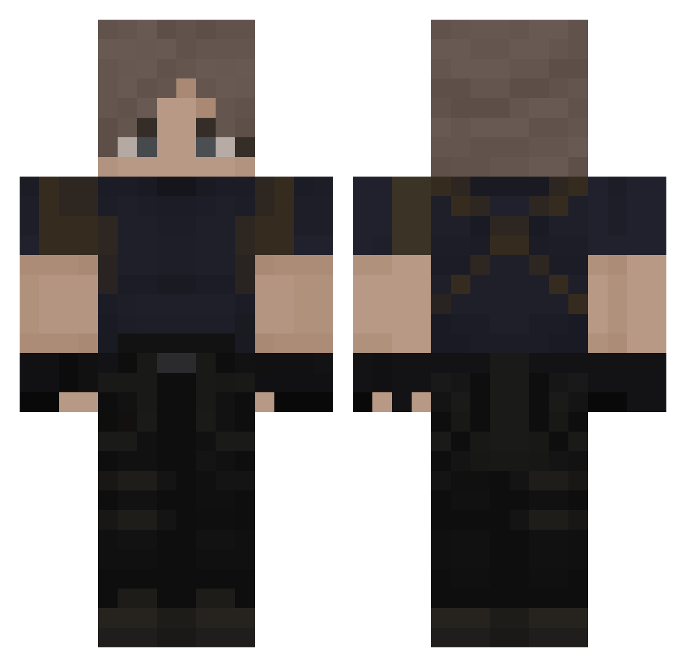 laxapala Minecraft skin, front and back view