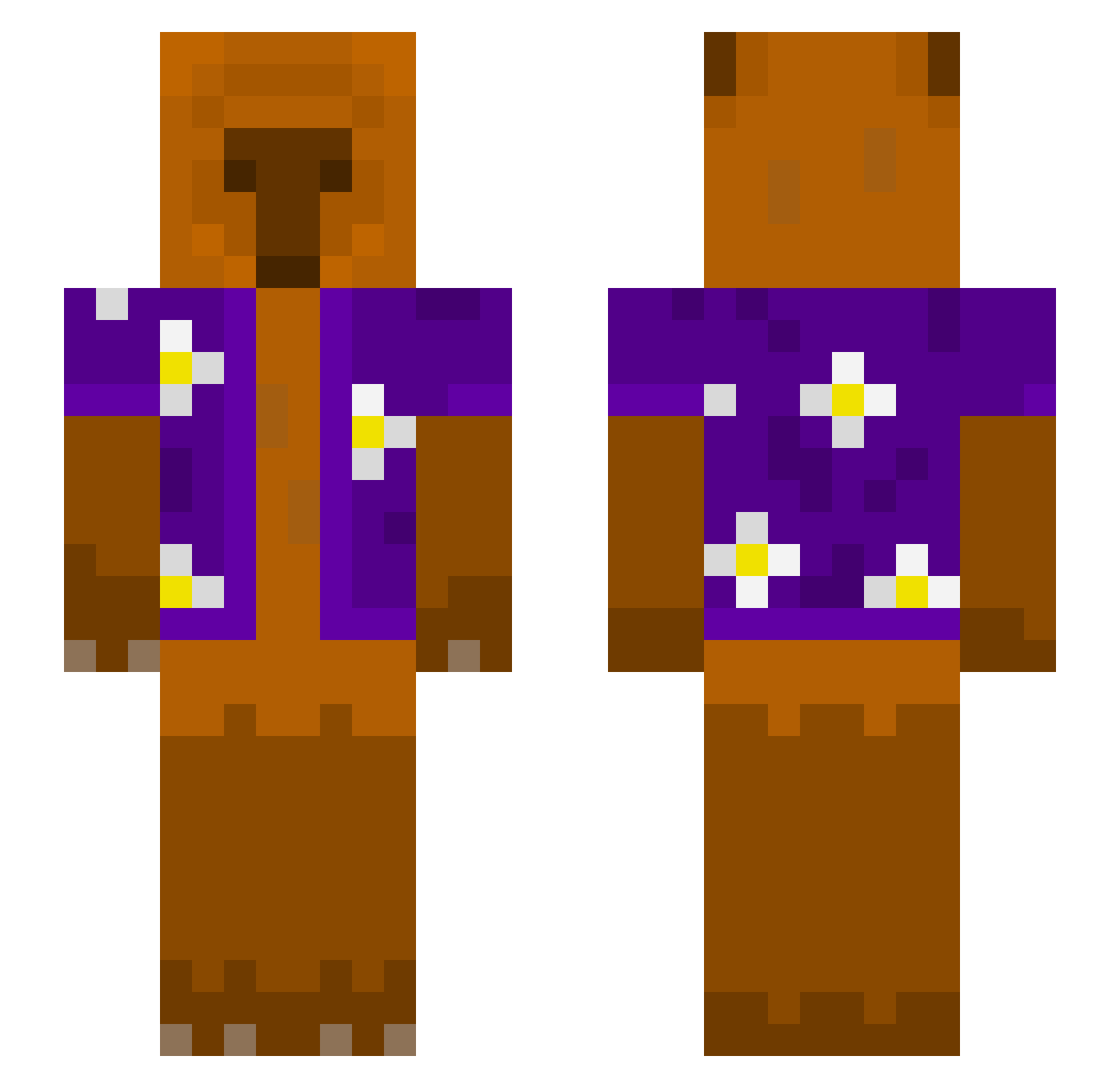 liboi Minecraft skin, front and back view