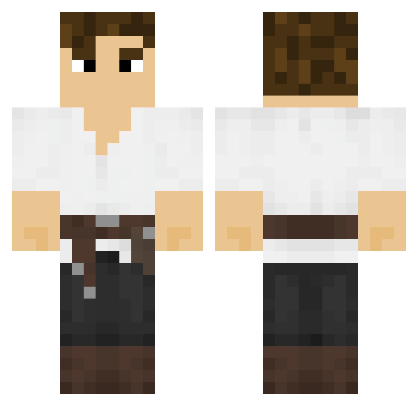 ShuToro Minecraft skin, front and back view