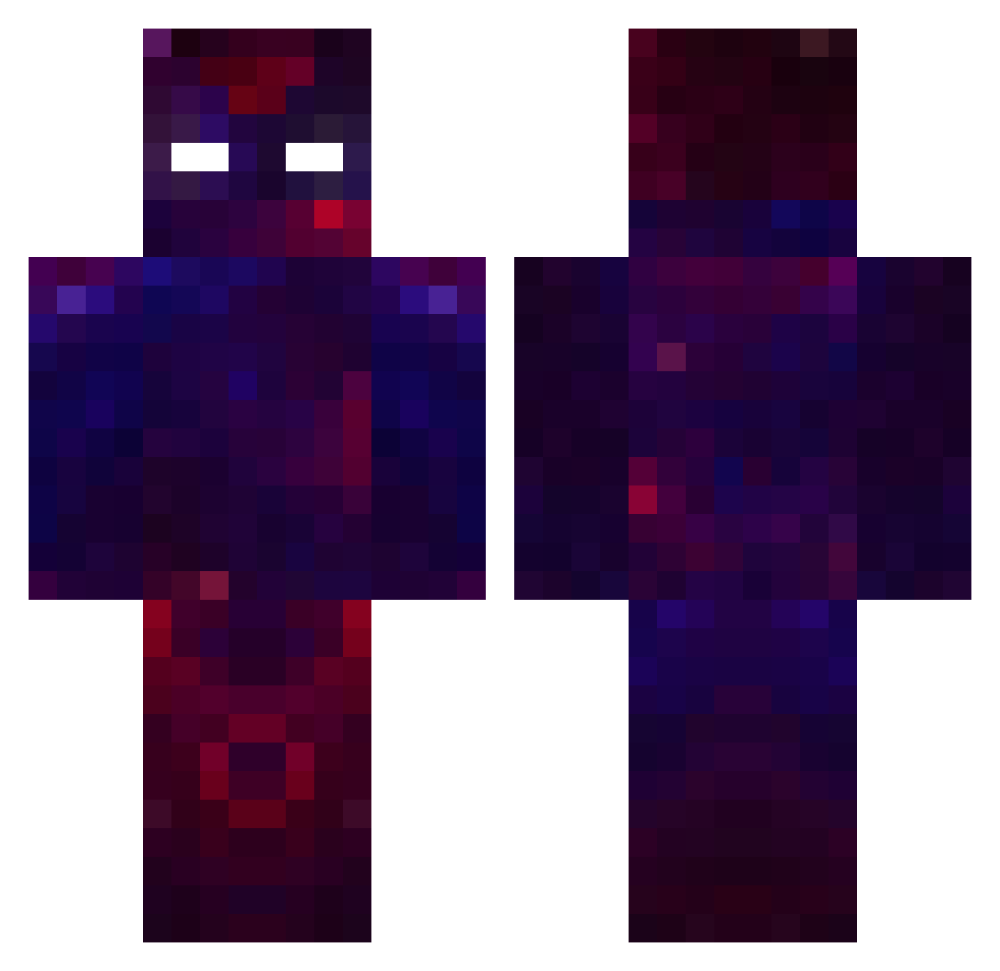 GorbEternal Minecraft skin, front and back view